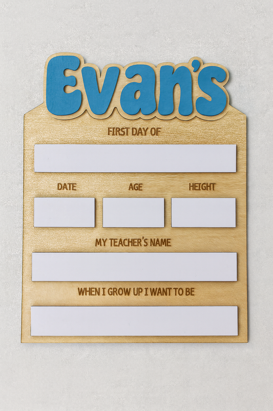 Personalised sign back to school