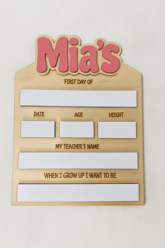 Personalized Back to School Sign